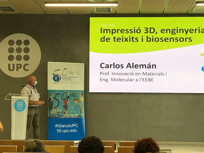 Prof. Carlos Alemán presents 3D printing for biosensors and tissue engineering applications